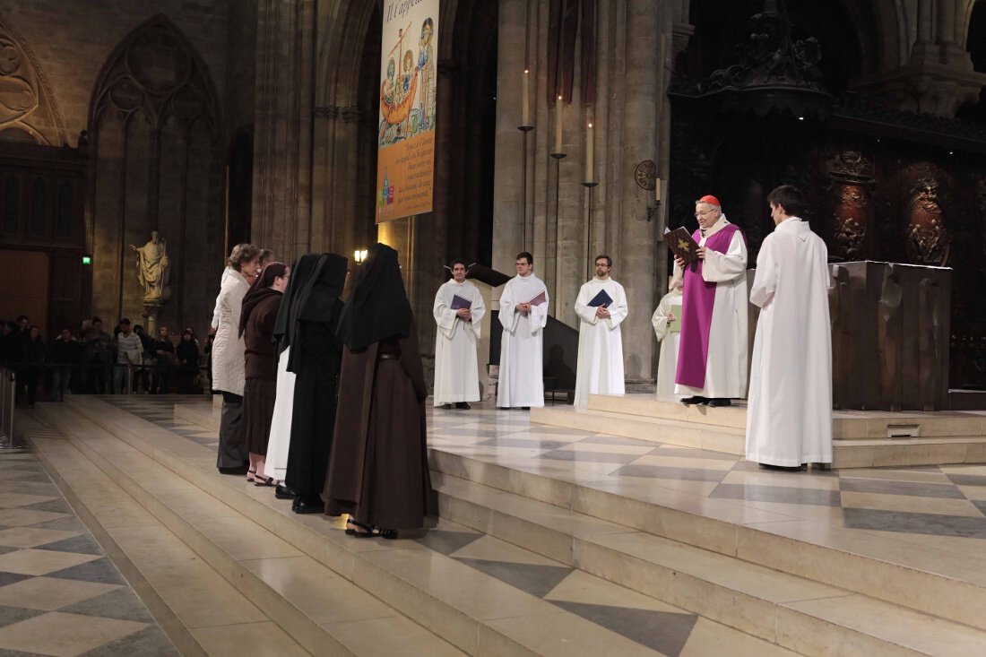 Les catéchumènes sont confiés à la prière des congrégations religieuses de Paris. © Yannick Boschat / Diocèse de Paris.