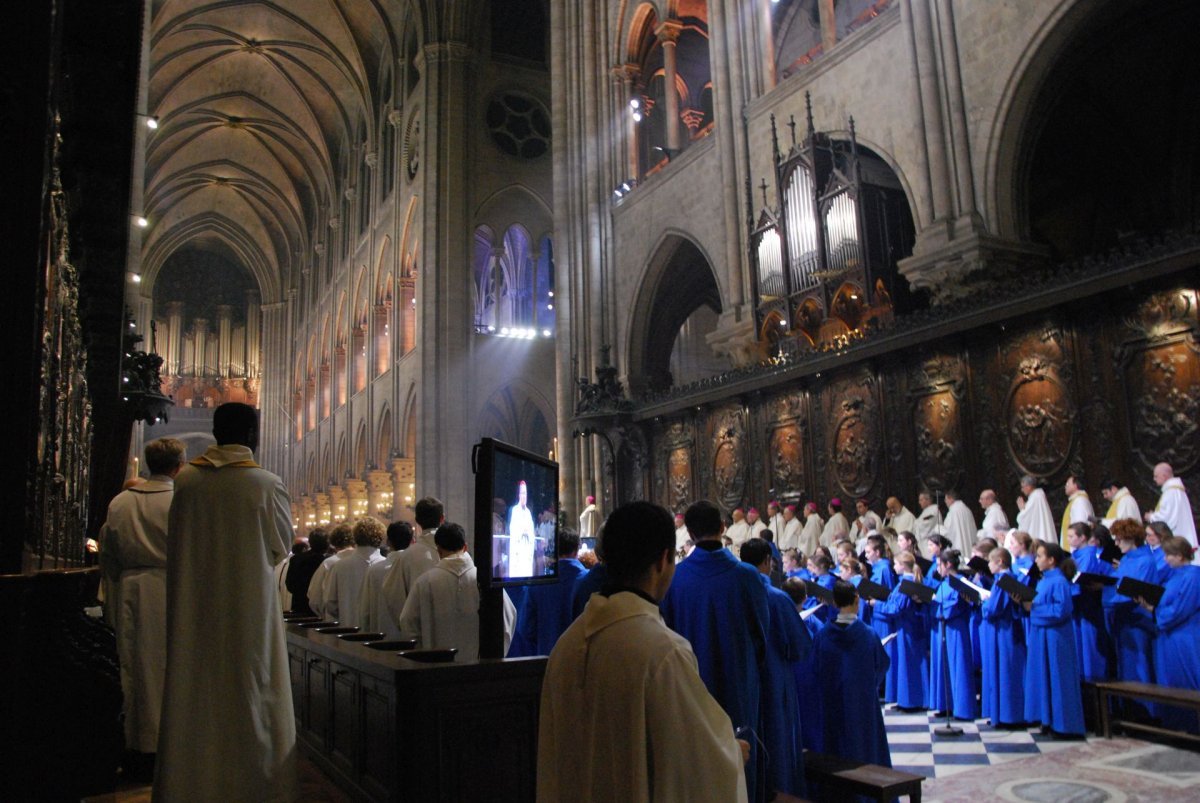 Les voix de la Maîtrise Notre-Dame ont résonné dans Notre-Dame. © Pierre-Louis Lensel.