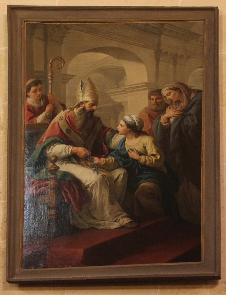 Saint Germain et sainte Geneviève (1771) par Louis Lagrenée à Saint-Thomas (…). © C. D. A. S..