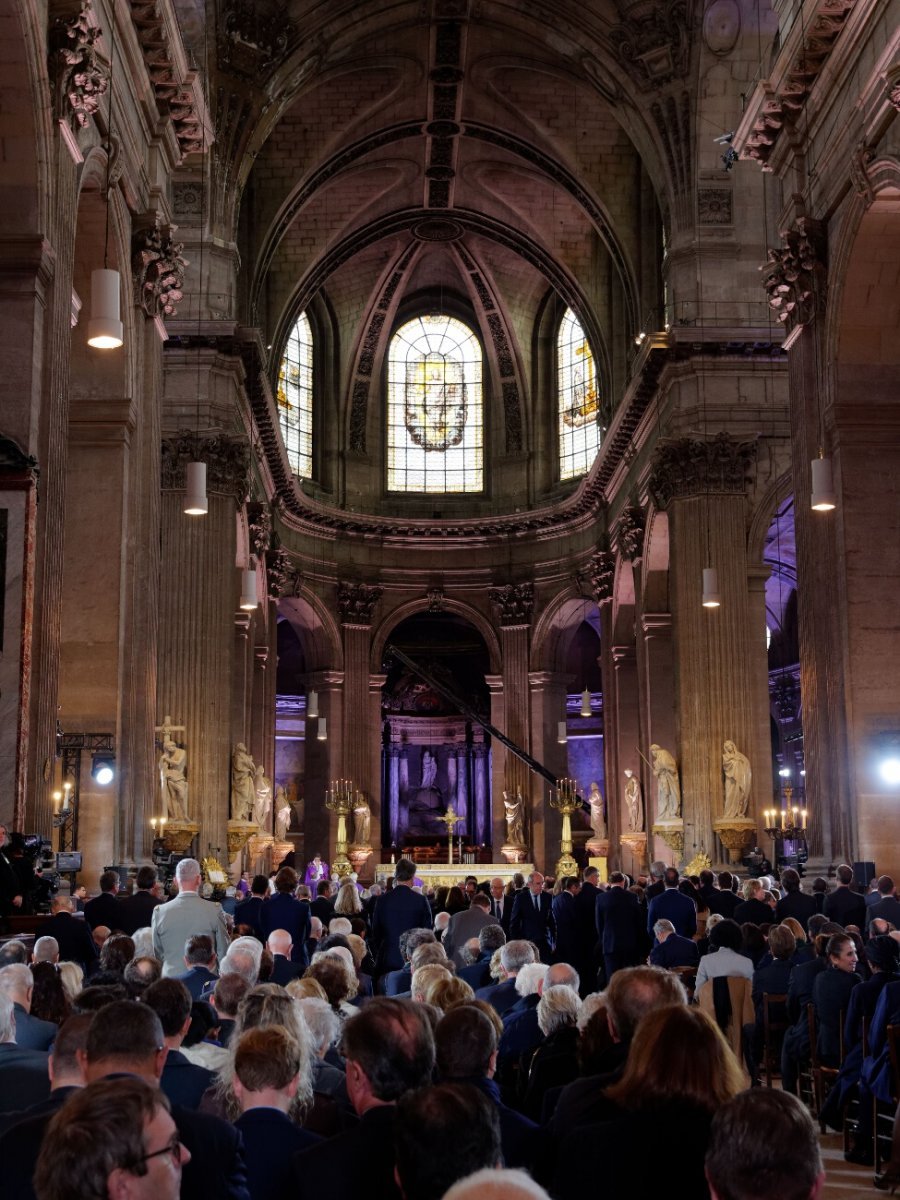 Messe des obsèques de Jacques Chirac à Saint-Sulpice. © Yannick Boschat / Diocèse de Paris.