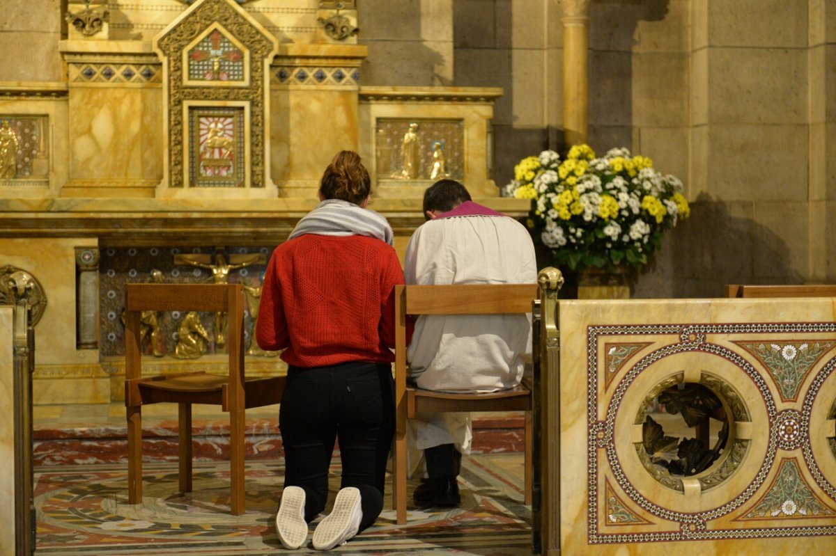 Procession Mariale, messe au Sacré-Coeur de Montmartre. © Marie-Christine Bertin / Diocèse de Paris.