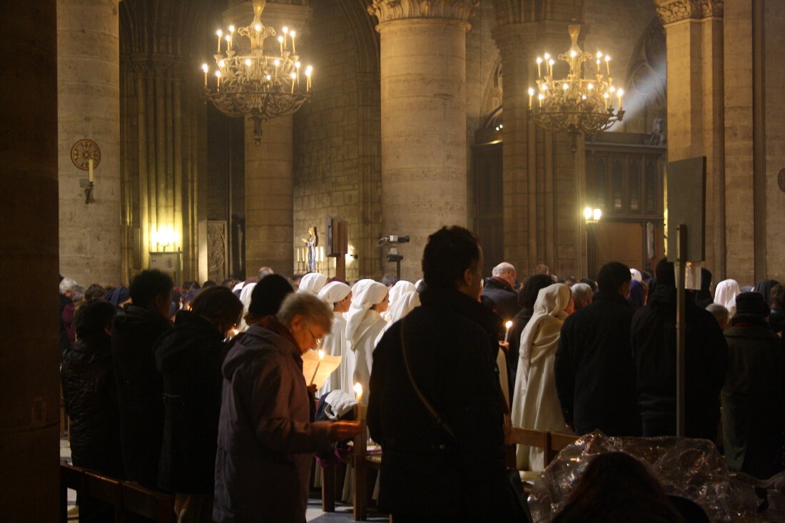 Célébration de la Présentation du Seigneur avec les consacrés - 2 février 2015. © D.R..