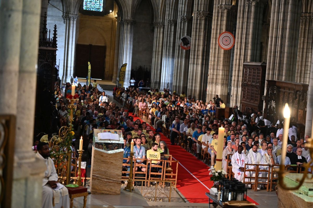 Veillée de bénédiction des athlètes olympiques. © Marie-Christine Bertin / Diocèse de Paris.