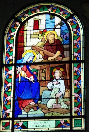 Jésus adolescent avec la Sainte famille de Nazareth. © C. D. A. S..