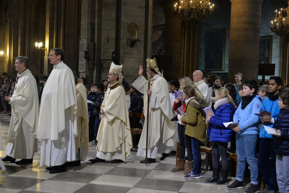 Rassemblement des sixièmes 2017 - Messe à Notre-Dame 4. © Marie-Christine Bertin/Diocèse de Paris.