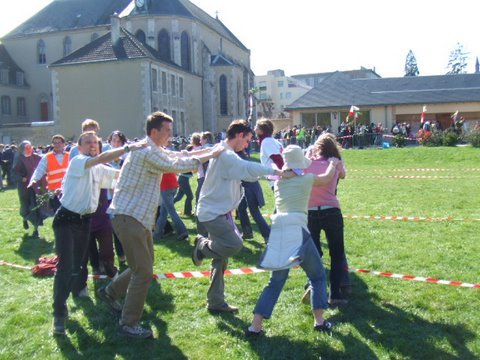 Pèlerinage des étudiants à Chartres 2007. © D. R..