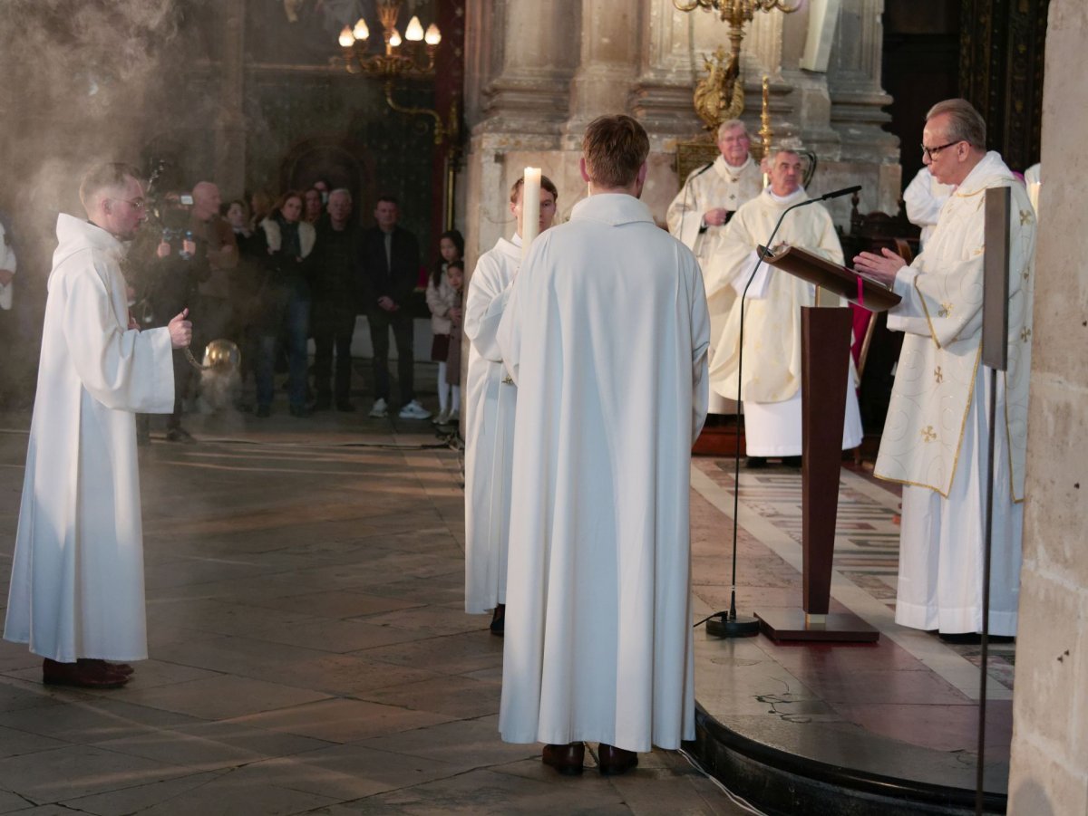 Messe des 800 ans et bénédiction de la façade rénovée de Saint-Eustache. © Yannick Boschat / Diocèse de Paris.