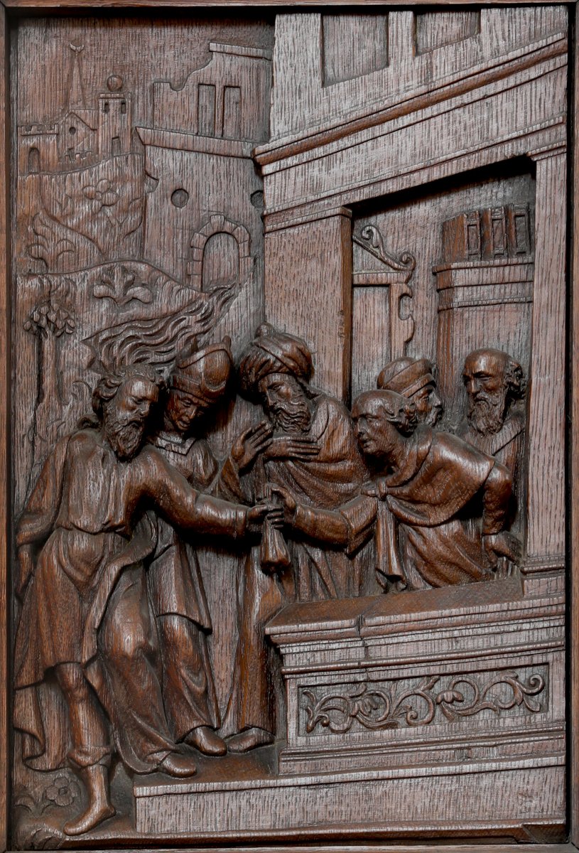 Pacte de Judas avec les juifs, bas-relief provenant de l'abbaye (…). © CDAS.