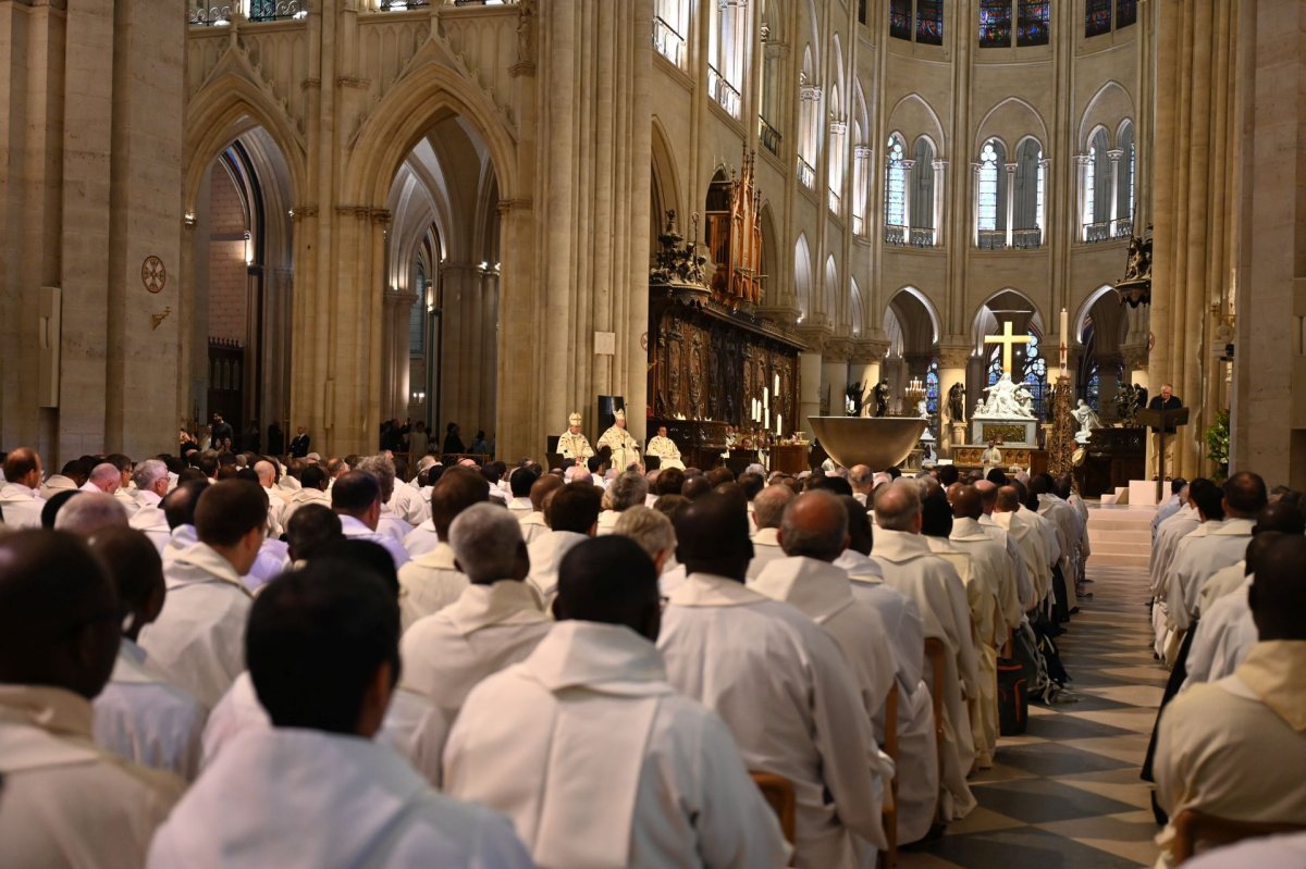 Jubilé des prêtres d'Île-de-France 2025. Messe à Notre-Dame de Paris, 4e. © Marie-Christine Bertin / Diocèse de Paris.
