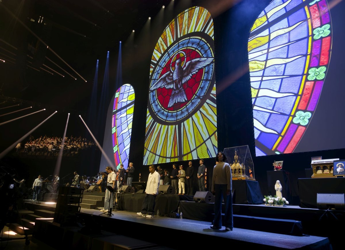 Veillée à l'Accor Arena de Bercy. © Dominique Boschat / Diocèse de Paris.