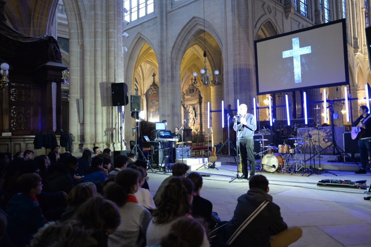 Rassemblement des jeunes confirmés en 2018. © Marie-Christine Bertin / Diocèse de Paris.