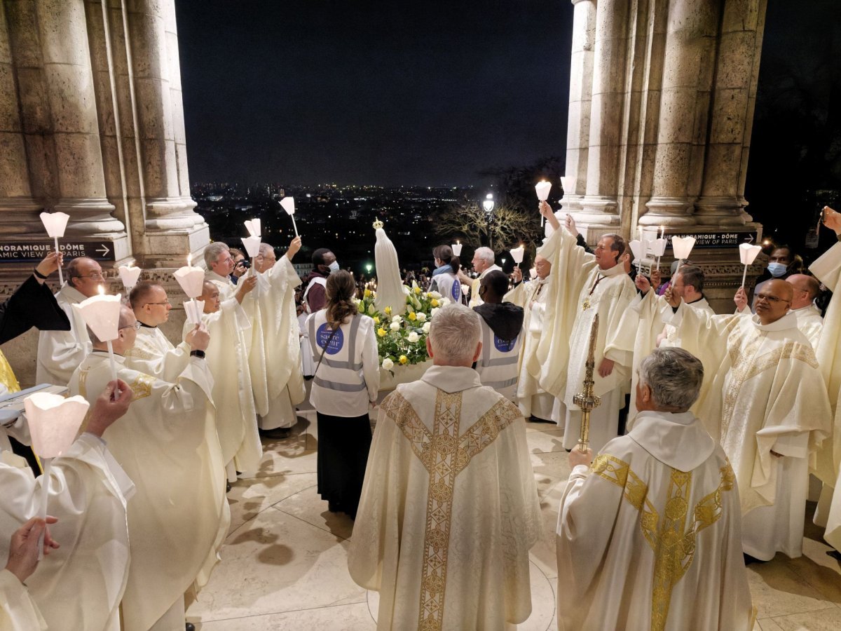 Messe pour la paix en union avec le pape François. 25 mars 2022 © Yannick Boschat / Diocèse de Paris.