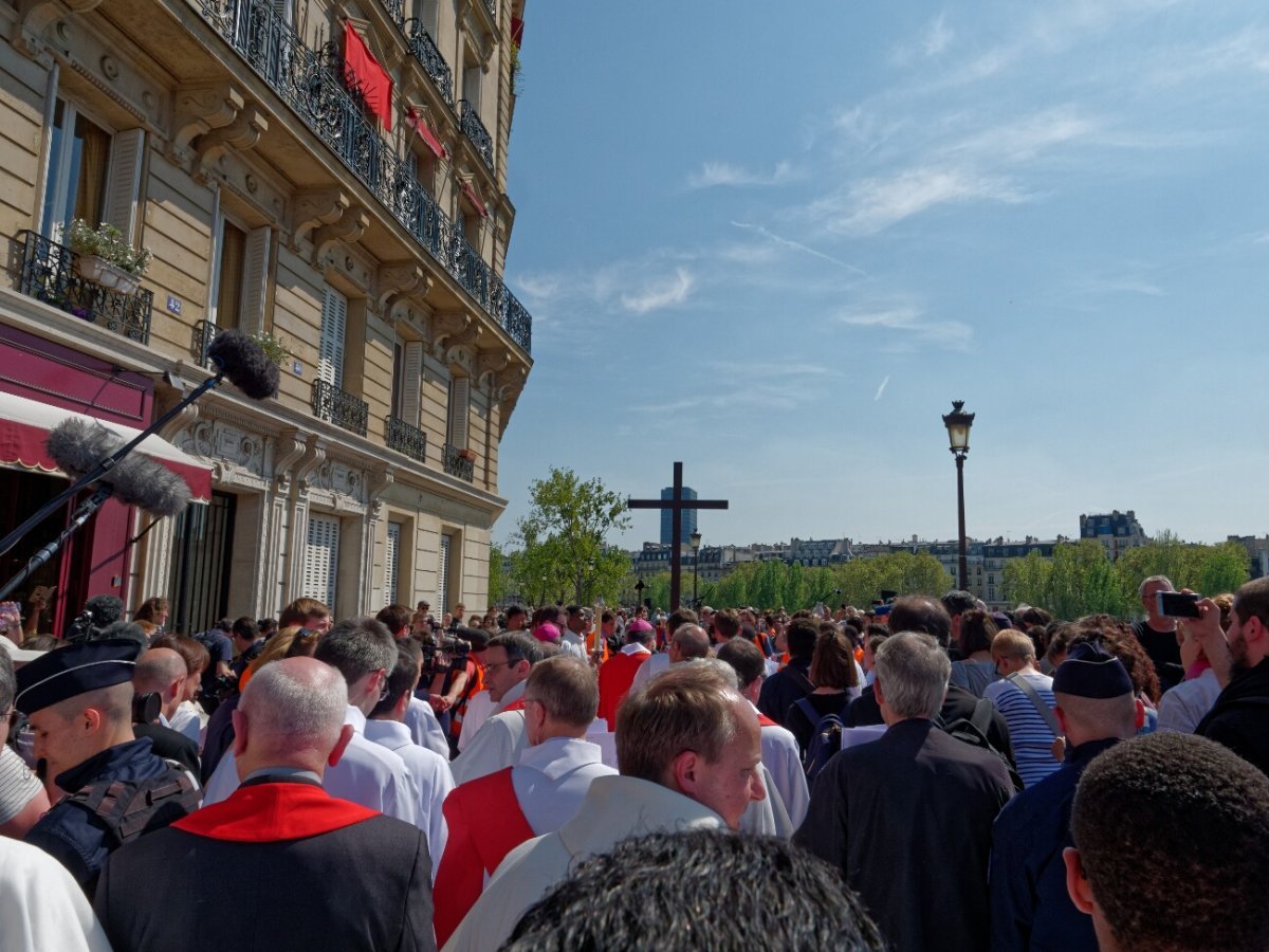 Chemin de croix de Notre-Dame de Paris. © Yannick Boschat / Diocèse de Paris.