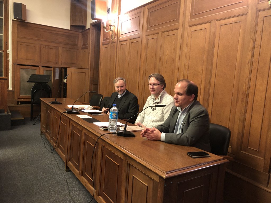 Martin Dumont, IRER, Olivier Rota, Historien et auteur du livre, Père Thierry Vernet, Délégué diocésain des Relations avec le Judaïsme au diocèse de Paris © LD.