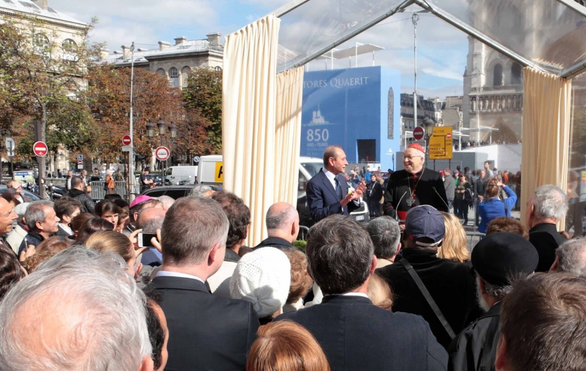 19 septembre 2013, inauguration du Pont Jean-Marie Lustiger. © Yannick Boschat.