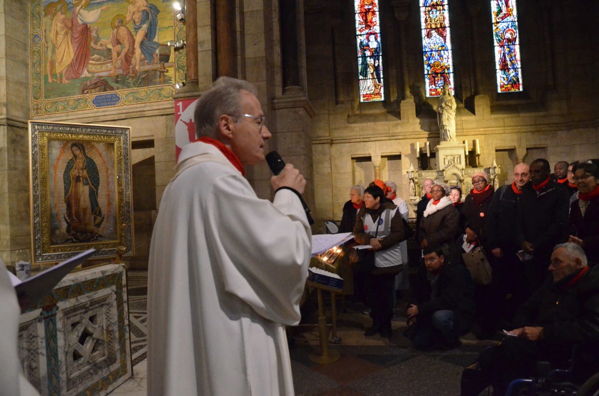 Montée des marches du Sacré-Cœur à l'occasion de la Journée Mondiale (…). © Michel Pourny / Diocèse de Paris.