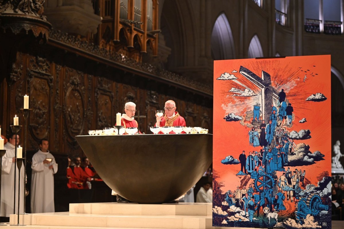 Messe de béatification de Raymond Cayré, Gérard-Martin Cendrier, Roger (…). © Marie-Christine Bertin / Diocèse de Paris.