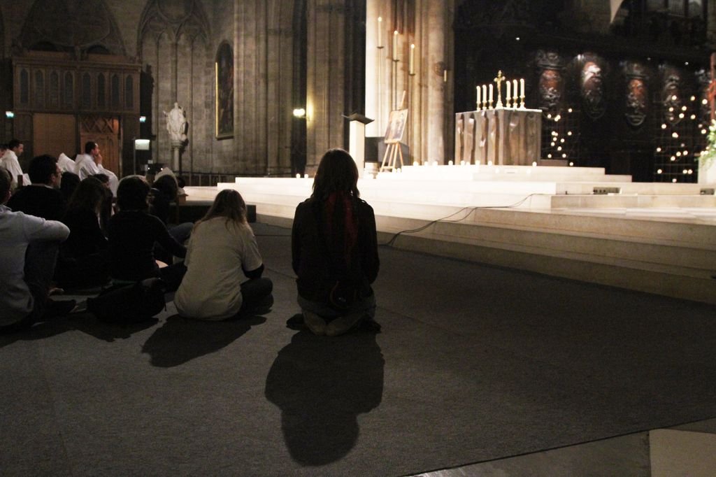 Le Parvis des Gentils le 25 mars 2011 à Notre-Dame de Paris. Photo Yannick Boschat 