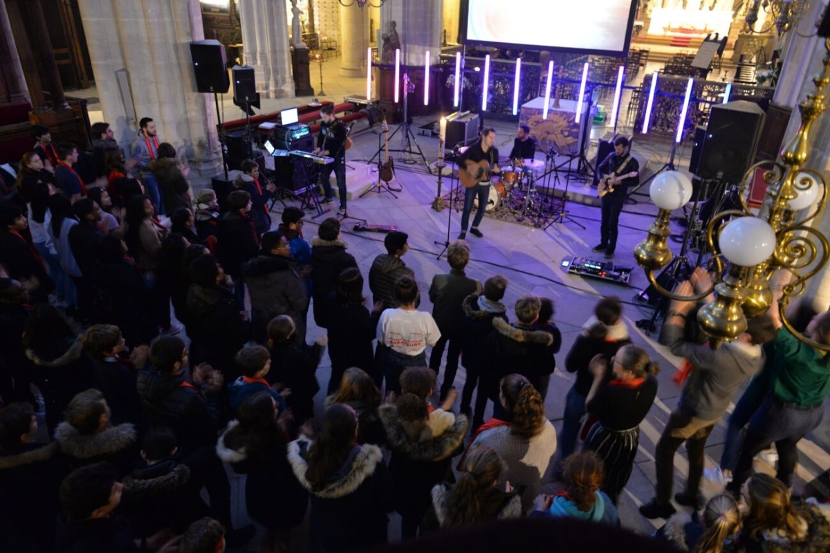 Rassemblement des jeunes confirmés en 2018. © Marie-Christine Bertin / Diocèse de Paris.