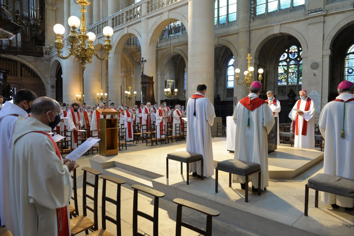 Rassemblement des prêtres de Paris en septembre 2020. © Marie-Christine Bertin / Diocèse de Paris.