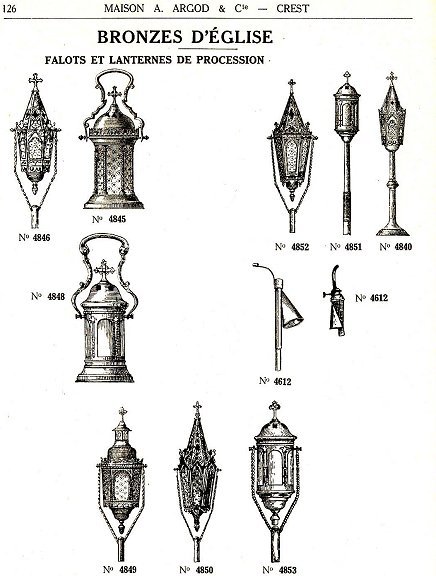 types de lanternes. 