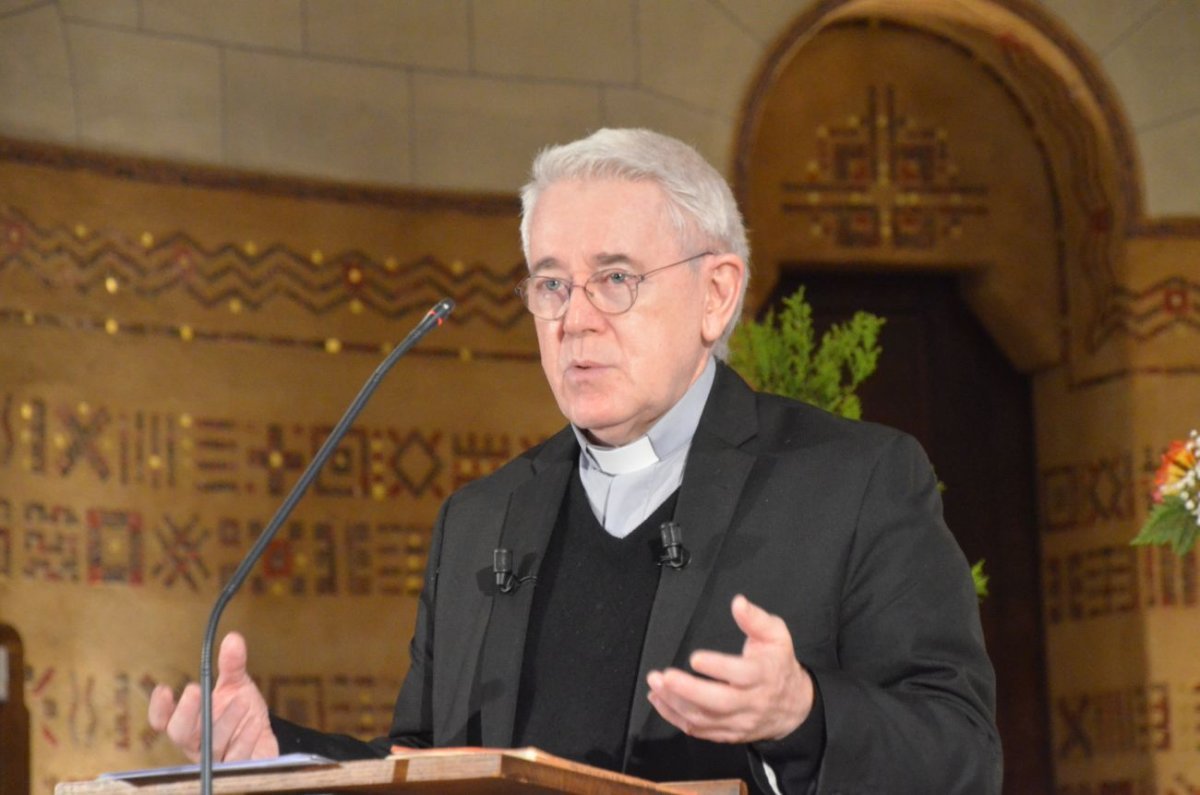 Conférence “Les martyrs de la Rue Haxo”. © Michel Pourny / Diocèse de Paris.