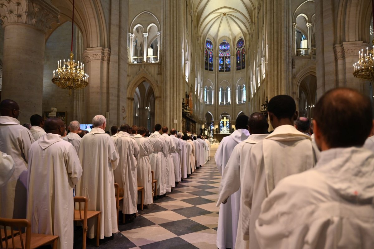 Jubilé des prêtres d'Île-de-France 2025. Messe à Notre-Dame de Paris, 4e. © Marie-Christine Bertin / Diocèse de Paris.