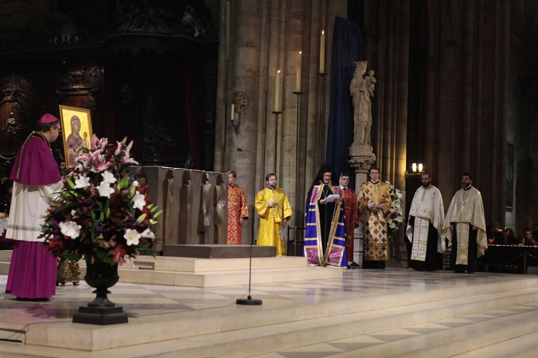 Vêpres orthodoxes à Notre-Dame de Paris. © Yannick Boschat / Diocèse de Paris.