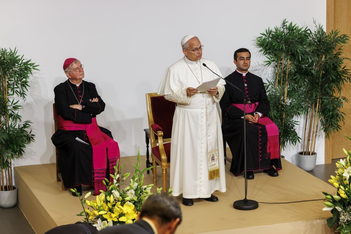 Rencontre du pape Léon XIV avec les membres de l'Assemblée synodale (…). © F. Albert / ICP.