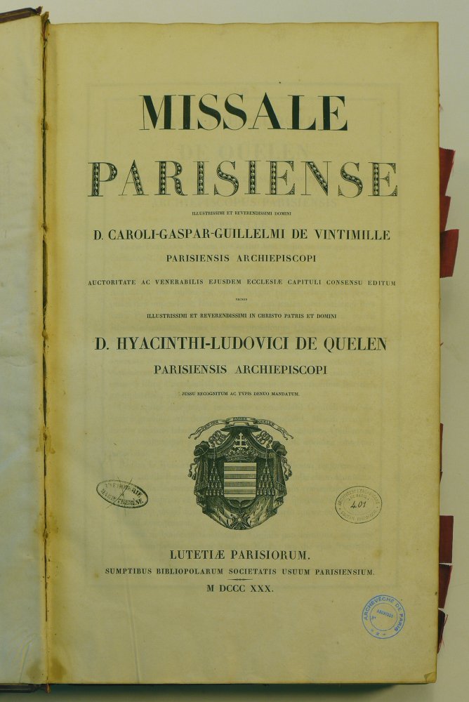 Missale Parisiense de 1739. © C. D. A. S.