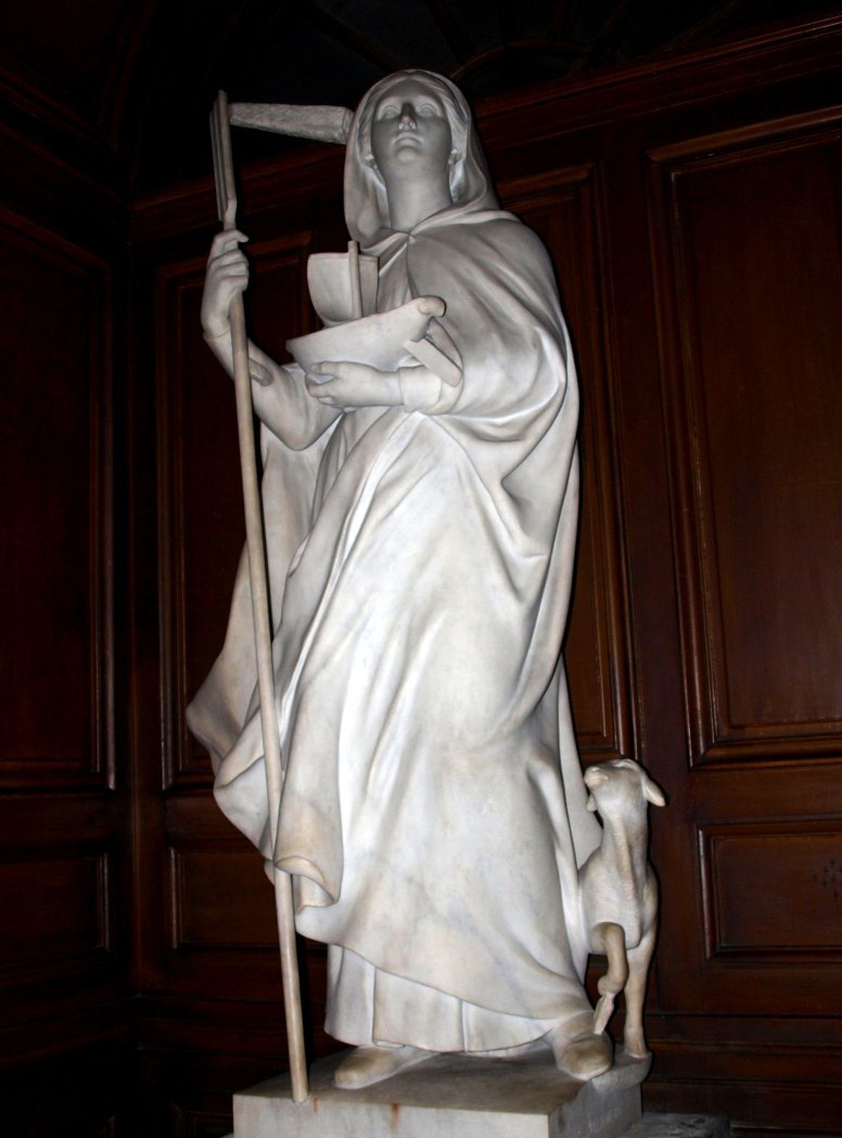 Statue de sainte Geneviève à Saint-Paul - Saint-Louis (4e). © C. D. A. S.