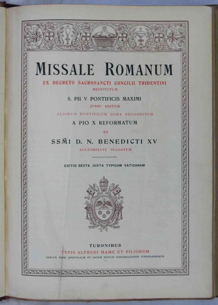 Missel romain Tours. 