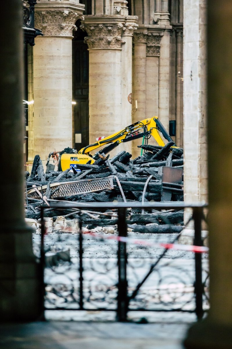 Notre-Dame de Paris, 2 mois après. © Guillaume Poli / CIRIC.