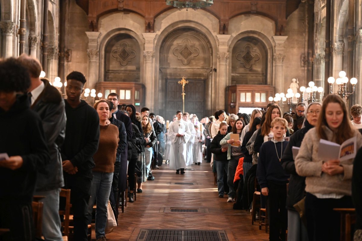 Appel décisif des jeunes catéchumènes 2026. © Marie-Christine Bertin / Diocèse de Paris.