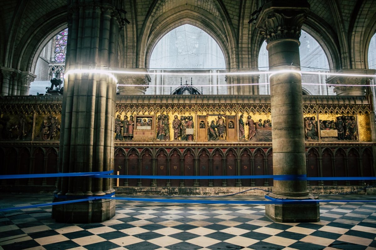 Notre-Dame de Paris, 2 mois après. © Guillaume Poli / CIRIC.