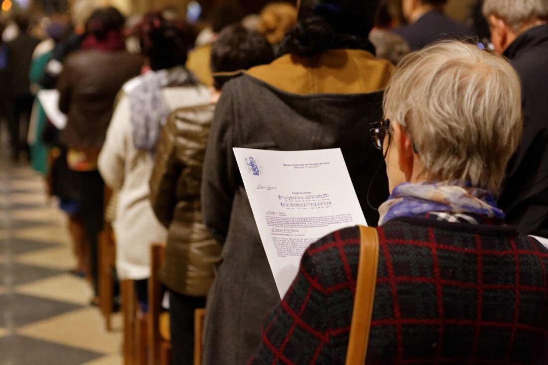 Messe chrismale à Notre-Dame de Paris. © Yannick Boschat / Diocèse de Paris.