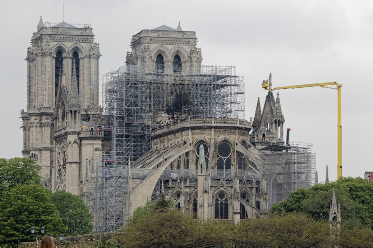 Notre-Dame de Paris, le jour d'après. © Yannick Boschat / Diocèse de Paris.