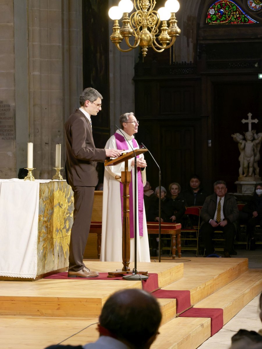 Conférence de Carême de Notre-Dame de Paris : “Georges Bernanos : Le don des (…). © Yannick Boschat / Diocèse de Paris.