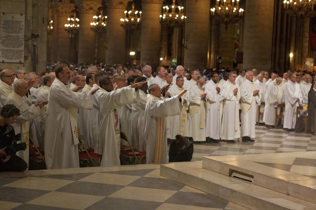 Liturgie eucharistique.. © Yannick Boschat / Diocèse de Paris..