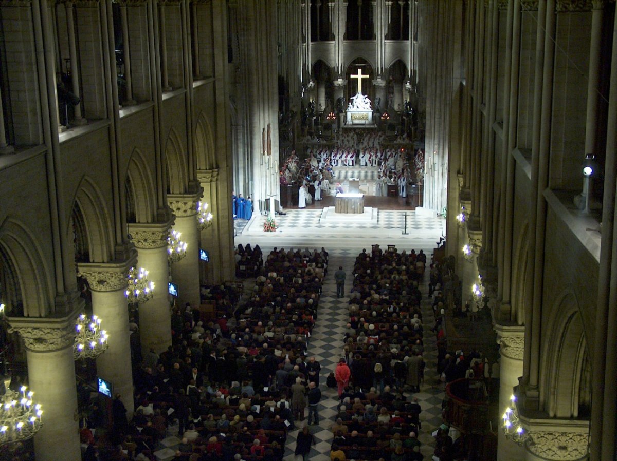 5 mars 2005, installation de Mgr André Vingt-trois comme archevêque de Paris. © D. R..