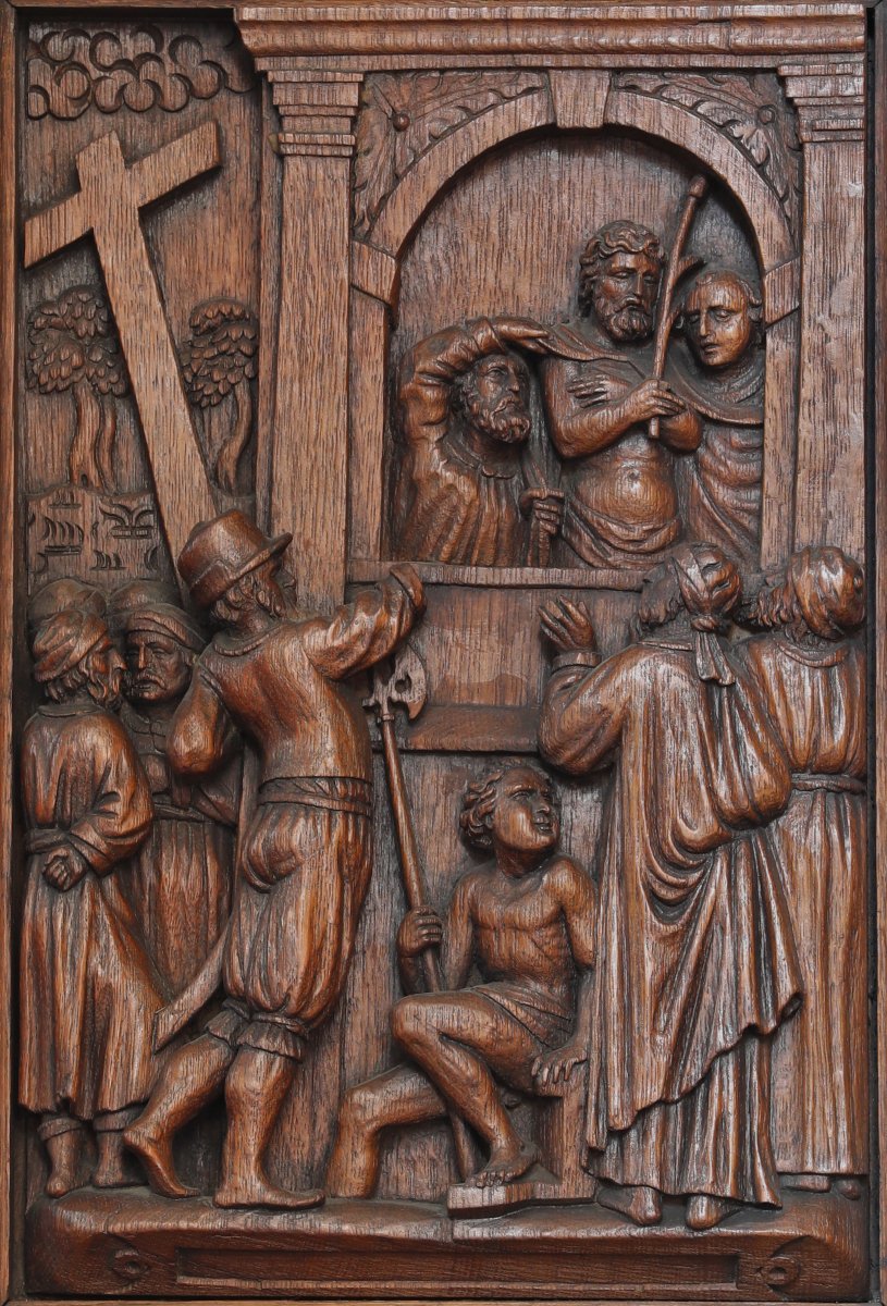 Jésus devant Pilate, bas-relief provenant de l'abbaye Saint-Vaast (…). © CDAS.