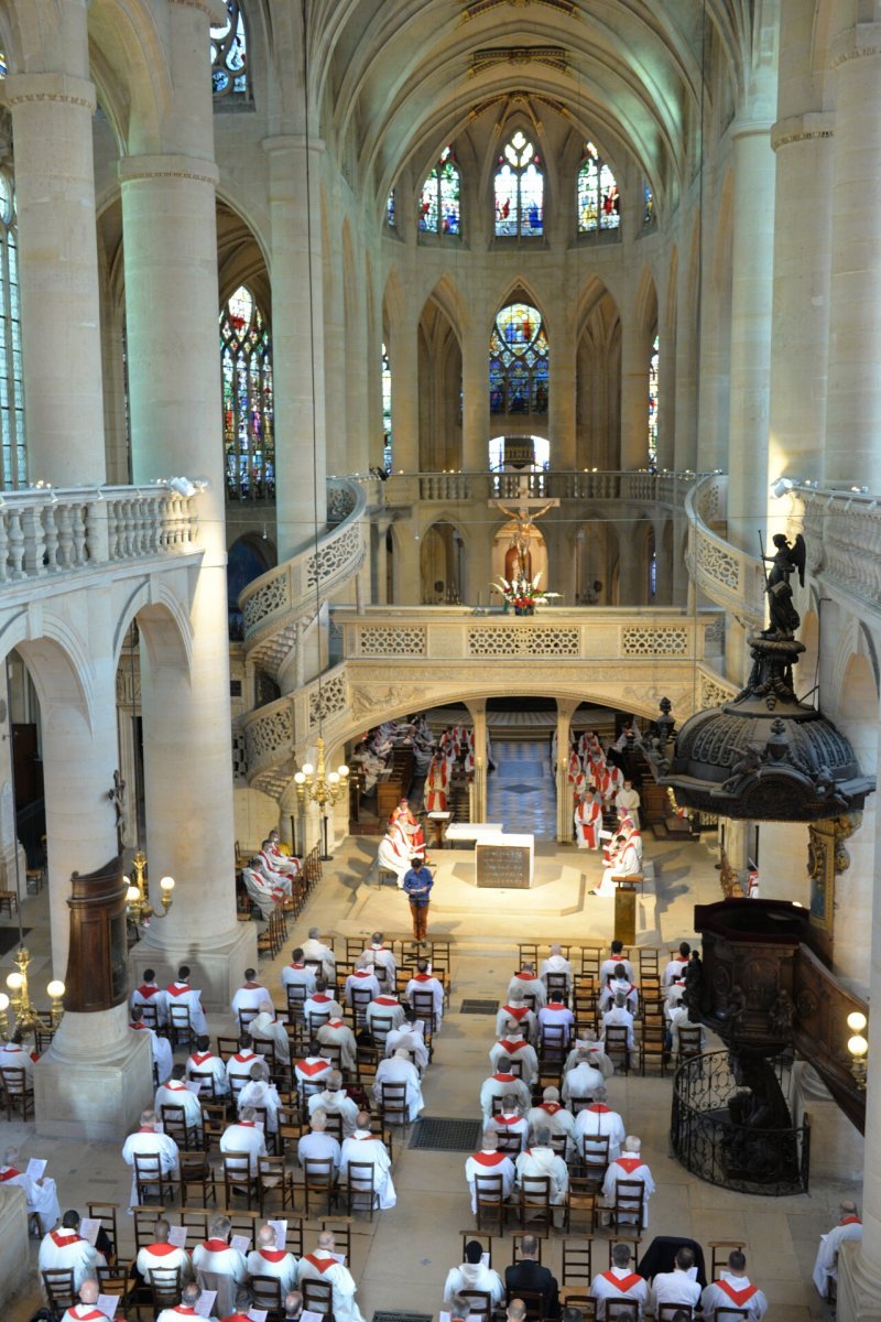 Rassemblement des prêtres de Paris en septembre 2020. © Marie-Christine Bertin / Diocèse de Paris.