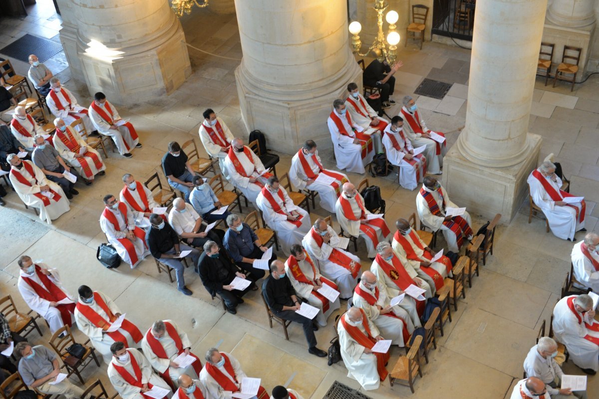 Rassemblement des prêtres de Paris en septembre 2020. © Marie-Christine Bertin / Diocèse de Paris.