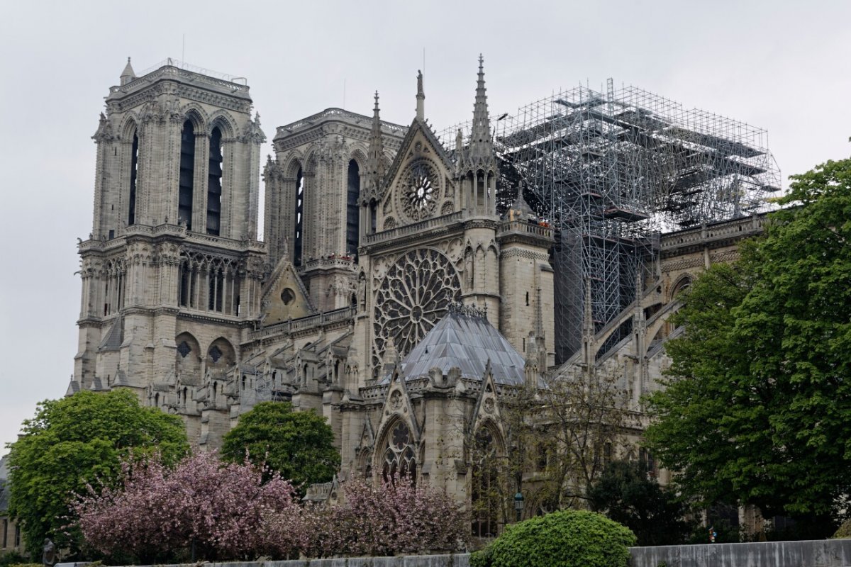 Notre-Dame de Paris, le jour d'après. © Yannick Boschat / Diocèse de Paris.