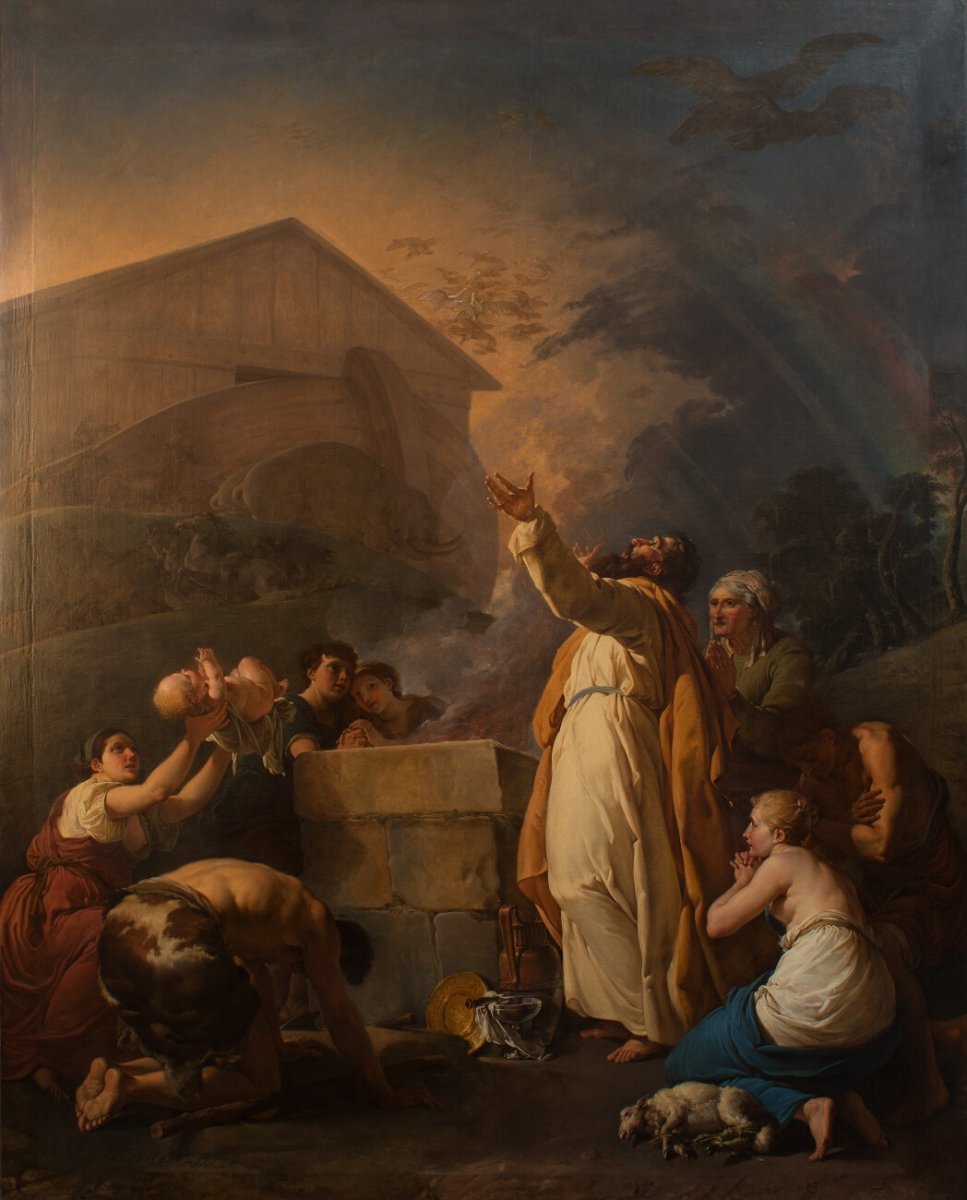 Église Sainte-Croix-des-Arméniens, Paris. Jean-Hugues Taraval, Le Sacrifice de Noé, 1783, commande de la direction des Bâtiments du Roi. Huile sur toile, 3,43 x 2,82 m. © Ville de Paris – COARC – Jean-Marc Moser.