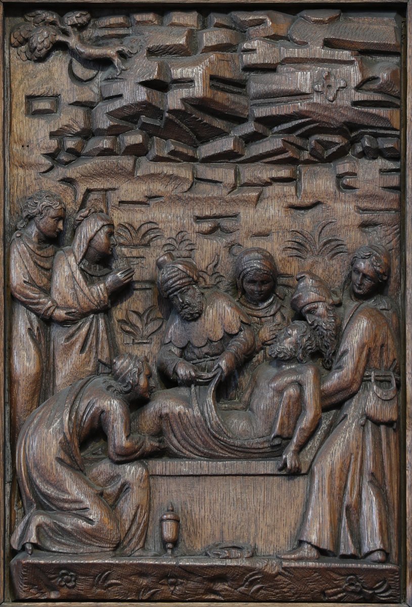 Mise au tombeau, bas-relief provenant de l'abbaye Saint-Vaast (…). © CDAS.