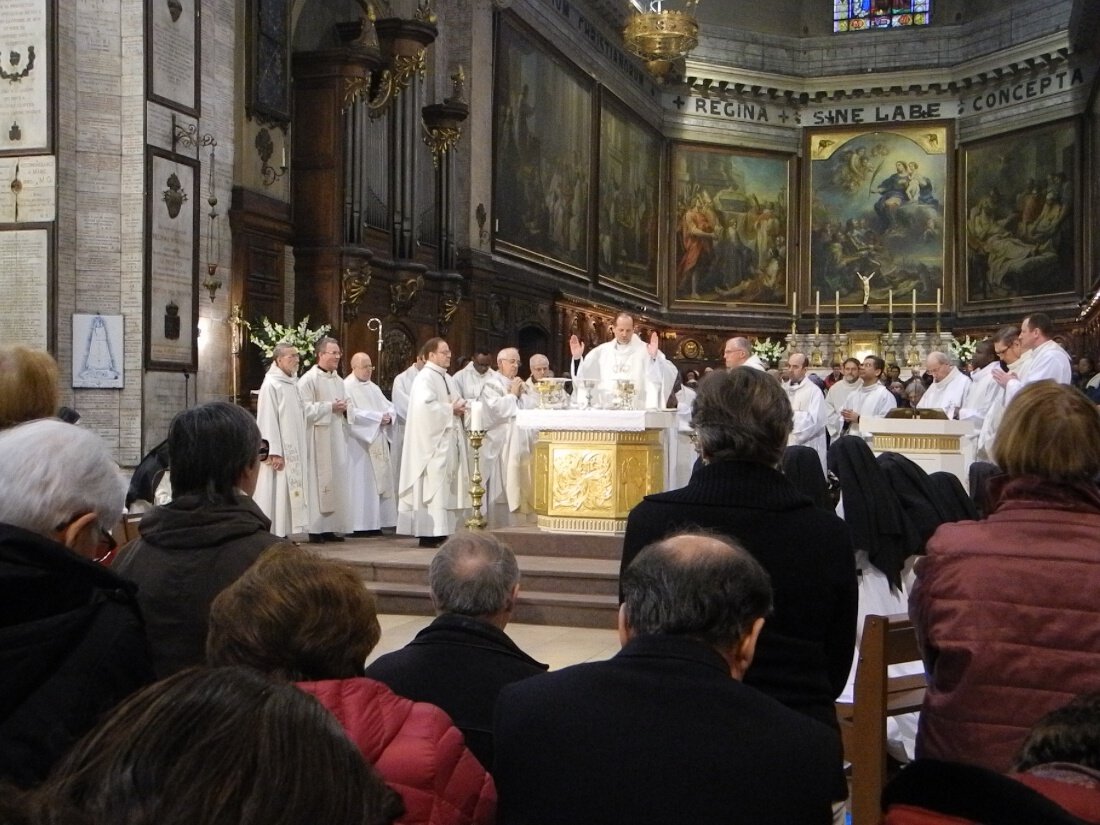 Liturgie eucharistique. © Marie-Christine Bertin / Diocèse de Paris.