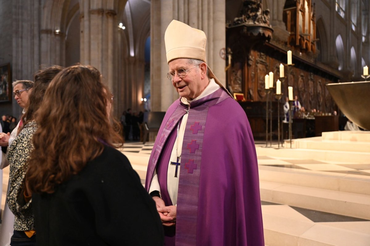 Appel décisif et inscription du nom des catéchumènes 2026 - Célébration du matin. © Marie-Christine Bertin / Diocèse de Paris.