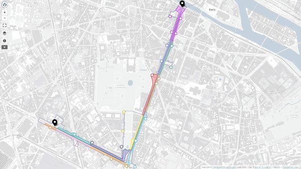 Déambulation : la carte du trajet