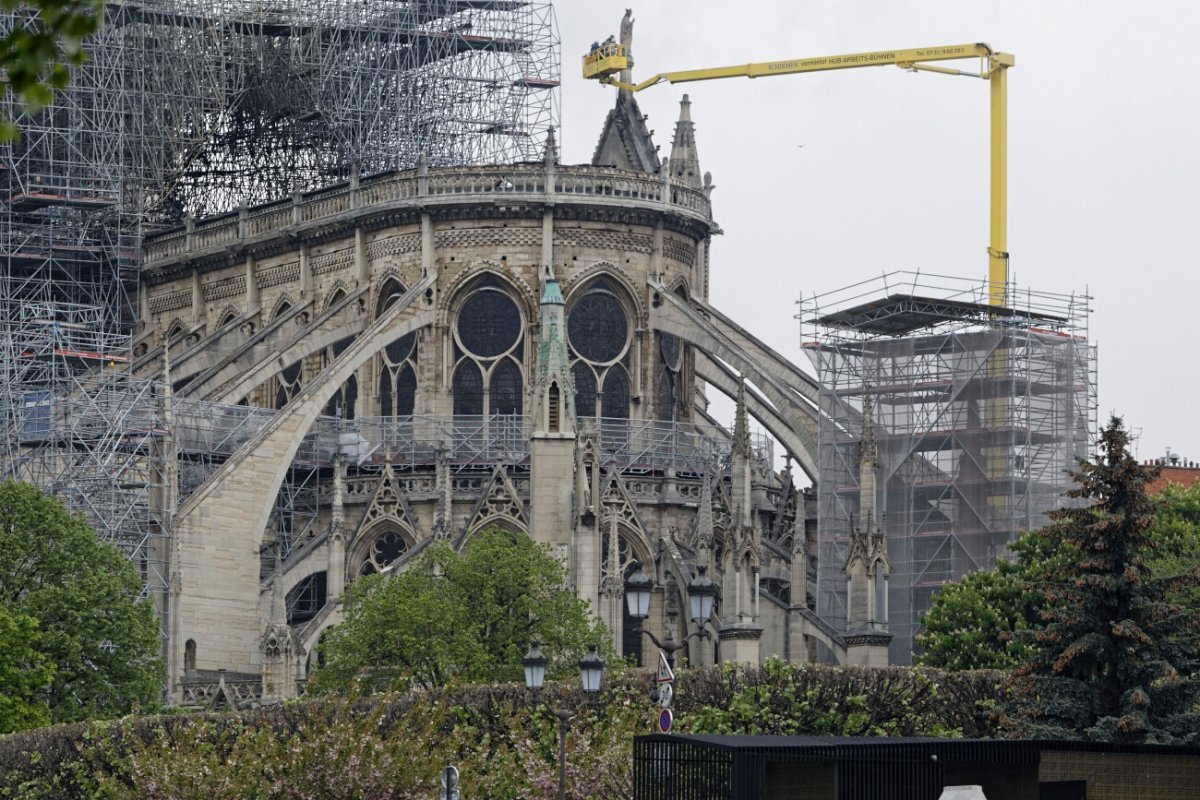 Notre-Dame de Paris, le jour d'après. © Yannick Boschat / Diocèse de Paris.